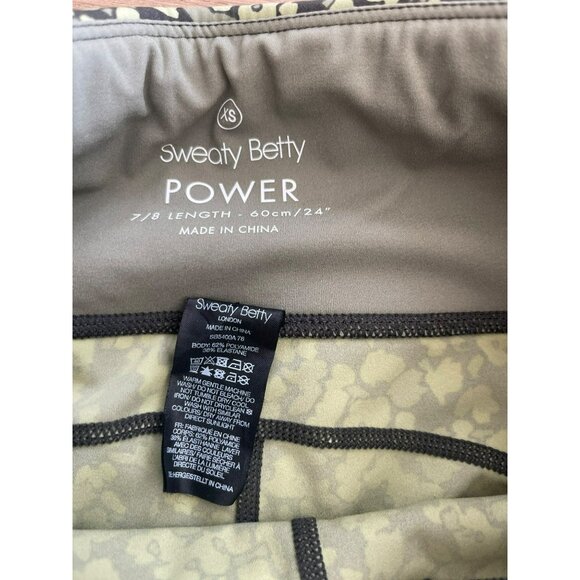 Sweaty Betty Power High-Waist 7/8 Workout Leggings size XS Green Floral Womens - Picture 4 of 5